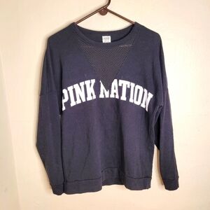 Victoria’s Secret Pink Nation Sweatshirt Women's Small Black